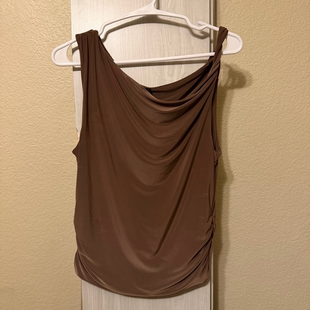 Forever 21 Brown Drape Blouse